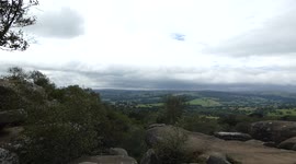 Views from Brimham Rocks site near Ripon in North Yorkshire UK