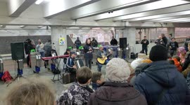 Concert in Kharkiv Metro Station where Residents are sheltering from Russian Attacks