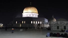 Palestinian Muslim worshipers attend the night prayer known as 'Taraweeh' at al-Aqsa a mosque, during the Muslims holy month of Ramadan, in Jerusalem's Old city