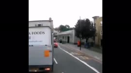 Young biker close call #dashcam