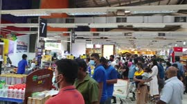 Panic buying in Sri Lanka: people rush to supermarkets amid curfews, protests and looming economic crisis