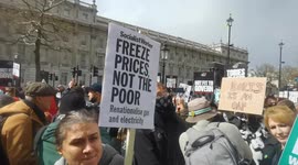 Protesters in London chant 'Shame on you' over cost-of-living crisis