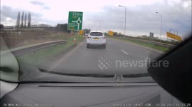 A52 Nottingham Road Rage, close call and almost collided with each other. Focus blocking Mercedes.
