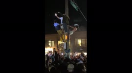 US: Fans Celebrate On Streets After UNC Wins NCAA Men’s Basketball Semifinal