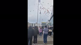 Fans in Liverpool release balloons at vigil for The Wanted's Tom Parker