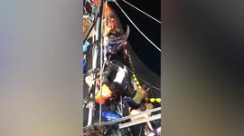 Kind fishermen release 8ft-long leatherback turtle caught in net