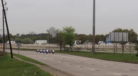 Fallen Deputy Darren Almendarez: Procession to Funeral home from Harris County Institute of Forensic Sciences