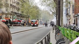 Firefighters douse remains of electric bus that caught fire in Paris