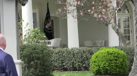President of the United States Joe Biden walks to an event on the South Grounds of the White House in Washington, D.C. on April 4, 2o22