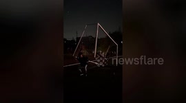 Chinese student squats with football goal as lockdown means he can't leave university