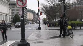 Former President of the United States Barack Obama arrives at the White House for the first time since leaving office five years ago for lunch and an event on the Affordable Care Act with U.S. President Joe Biden in Washington, D.C. on April 5, 2022