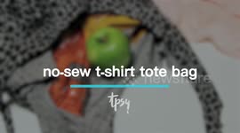 Turn an old t-shirt into a stylish tote bag