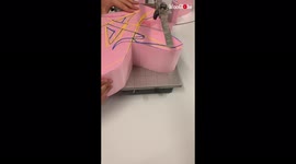Graffiti artist prepares DAZZLING sculpture for renowned tattoo artist