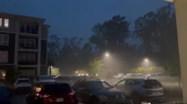 US: Strong Thunderstorm Rolls Through Southern South Carolina