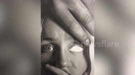 Artist spends up to 100 hours on hyper-realistic drawings insisting anyone can master the skill with practice