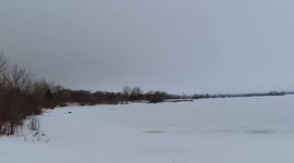 Spring in Ashland Wisconsin the  Lake Superior still locked in Ice!