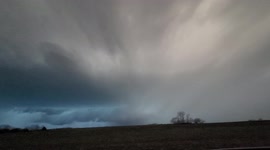 Eerie thunder and lightning ahead of a central Missouri HP Supercell