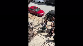 Funeral procession on the last day of the Bungalow bar in Austin’s Rainey Street Historic District before it closed