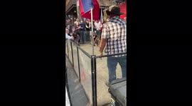 Armadillo race at Banger’s Sausage House and Beer Garden in the Rainey Street Historic District in Austin Texas