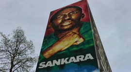Assassination of Thomas Sankara. Different visuals in tribute in Paris and its region