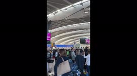 Busy Heathrow Airport Terminal 5