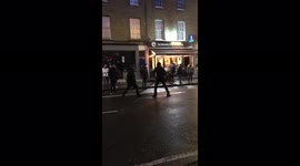 Chelsea fans fist fighting before the Real Madrid game Champions League