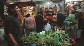 The atmosphere of the holy month of Ramadan in Al-Zawiya market in Gaza