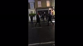 Football fans throw punches at each other before Chelsea's clash with Real Madrid