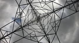 Timelapse beneath an electricity pylon