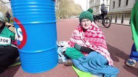 Doctors for Extinction Rebellion block HM Treasury on World Health Day, London, UK