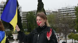 Protest In Athens Against Russia's Military Operation In Ukraine