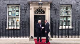 UK PM Boris Johnson welcomes President of Poland Andrzej Duda to 10 Downing Street