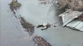Ukrainian military destroys enemy equipment crossing river