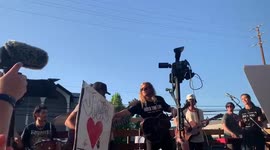 'Boycott Disney' employee protesters gather in Burbank at corporation's HQ