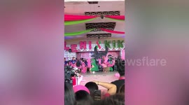Philippine presidential hopeful busts out dance moves with local tribe during election rally