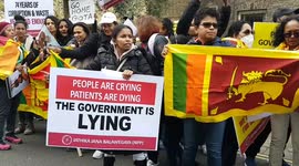 The Sri Lankan diaspora in London demonstrate amid worsening economic crisis in the South Asian nation