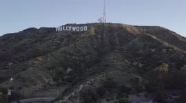 Hollywood Sign filmed with drone