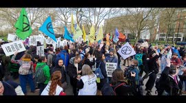 Extinction Rebellion activists gather in London to call for an end to fossil fuels