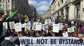 Extinction Rebellion block Regent Street in London