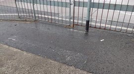 Hail stones bad weather at Bradford airport West Yorkshire weather UK