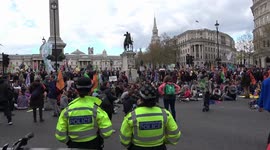 Extinction Rebellion shutdown Trafalgar Square on first day of 'most disruptive protest yet'