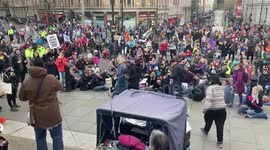 Extinction Rebellion stages mass protest in central London, UK