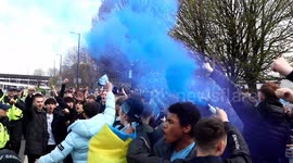 Manchester City fans launch bottles at coaches carrying Liverpool supporters