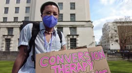 Protest against Conversion therapy is against Transgender people, London, UK