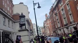 UK: Supporters Of Pakistani Ousted PM Protest Outside Nawaz Sharif’s House In London