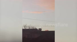 UK mum left stunned after filming mysterious flaming UFO above her home