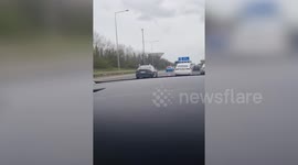 Troubling video shows convoy of cars waving Russian flags and sporting the letter 'Z' on Dublin motorway