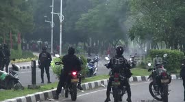 Rejects President for Three Periods Demonstrators Clash With Police in Jakarta