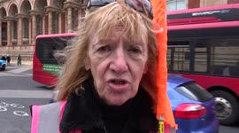 Stop using oil to avoid emissions demands climate activist of 30 years at Extinction Rebellion protest in South Kensington