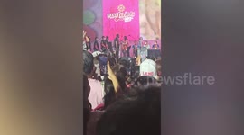 Emotional moment farmers endorse Philippine presidential hopeful Leni Robredo